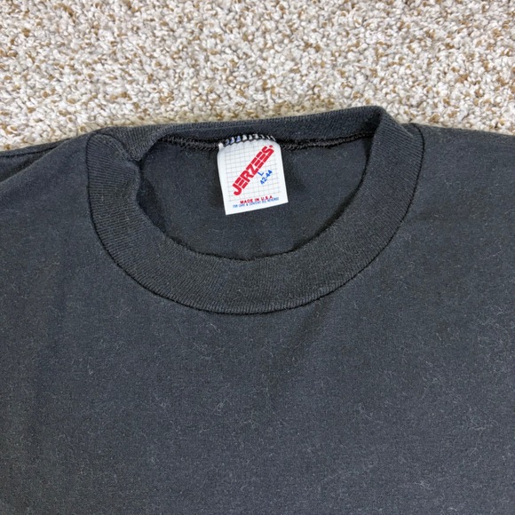 Vintage 1989 Jerzees Pfeiffer College Spectrum T-Shirt Mens Large Black 80s Tee - Picture 2 of 10